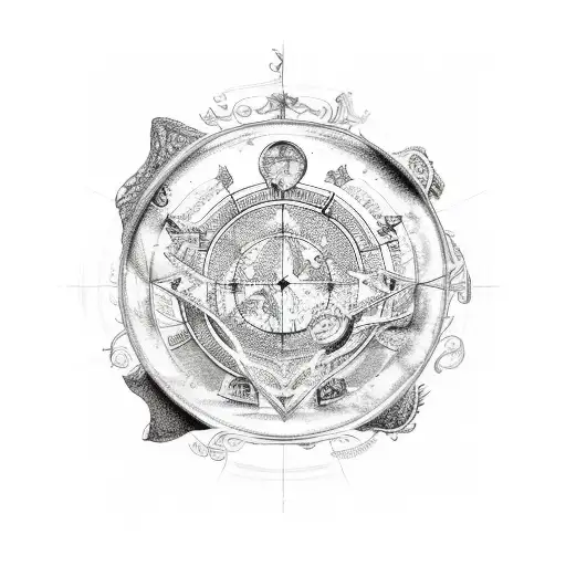 cancer zodiac tattoo design idea