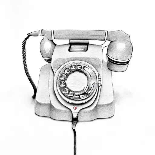 Phone off the hook tattoo design idea