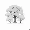 hemlock tree with words embedded: "rejoice in the joy of our children" tattoo design idea