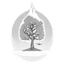 hemlock tree with words embedded: "rejoice in the joy of our children" tattoo design idea