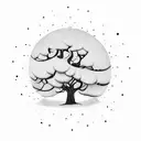 hemlock tree with words embedded: "rejoice in the joy of our children" tattoo design idea