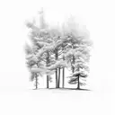 tree (preferably pine or hemlock) with the words "rejoyce in the joy or our children" as the leaves or root tattoo design idea