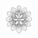 edelweiss and 4 leaf clover tattoo design idea
