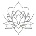 simple lotus flower with mandala patterns around it tattoo design idea