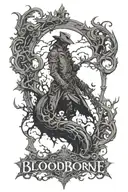 bloodborne logo tattoo design idea