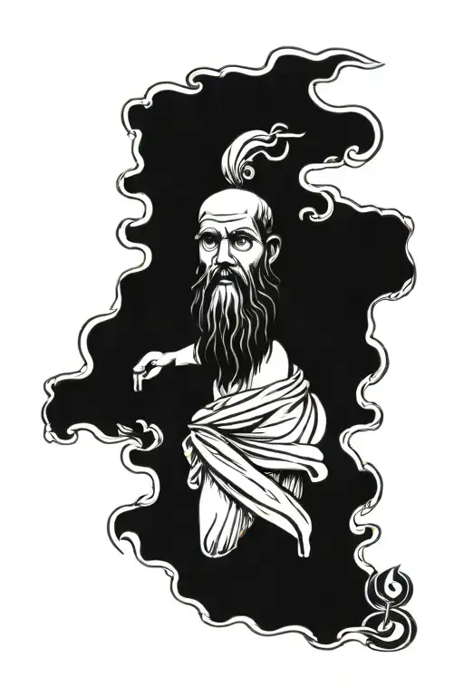socrates greek god tattoo design idea