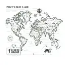 Round world map half spartan warrior half tiger motorbike riding traveller and fight club film  tattoo design idea