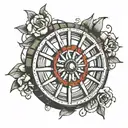 wagon wheel tattoo design idea