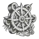 wagon wheel tattoo design idea
