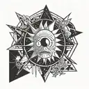 rick and morty tattoo design idea