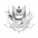 Anime-inspired fantasy scene with electric lightning bolts tattoo design idea