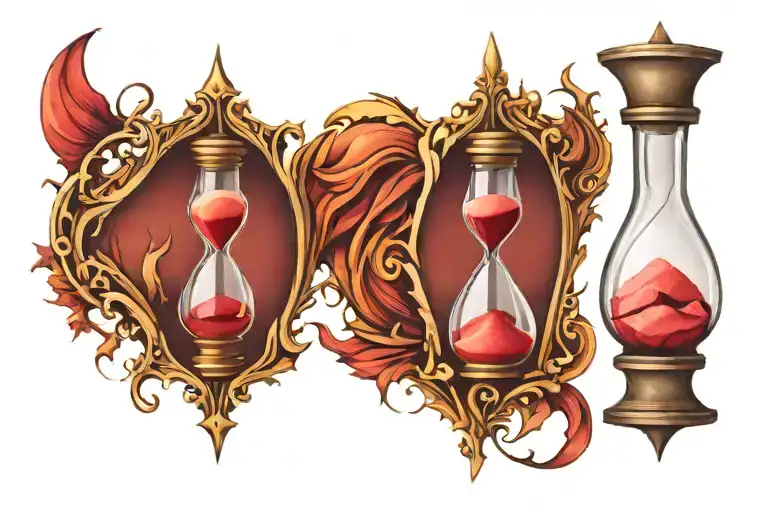 Hourglass tattoo design idea