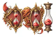 Hourglass tattoo design idea