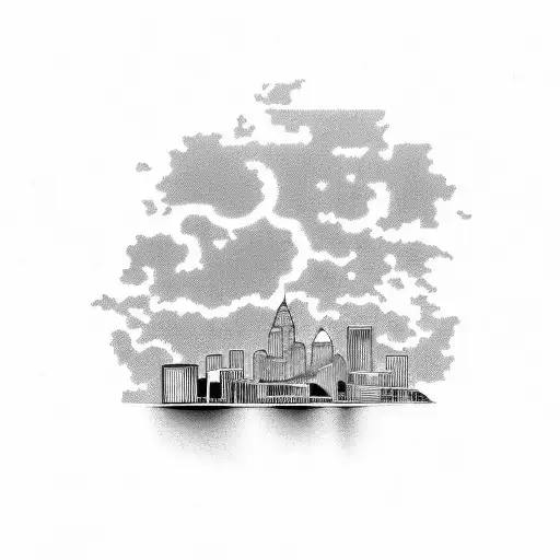 Cincinnati skyline  tattoo design idea