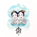 sister forever love strength unity tattoo design idea