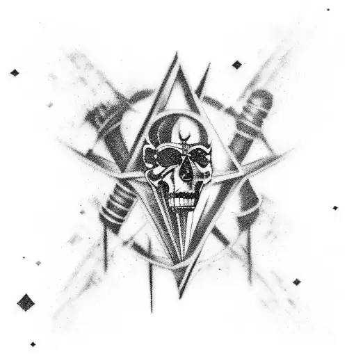 Combine the album covers of Bullet for my Valentine, Rage against the Machine, Linkin Park, Enter Shikari, and a space scene in a single tattoo design tattoo design idea