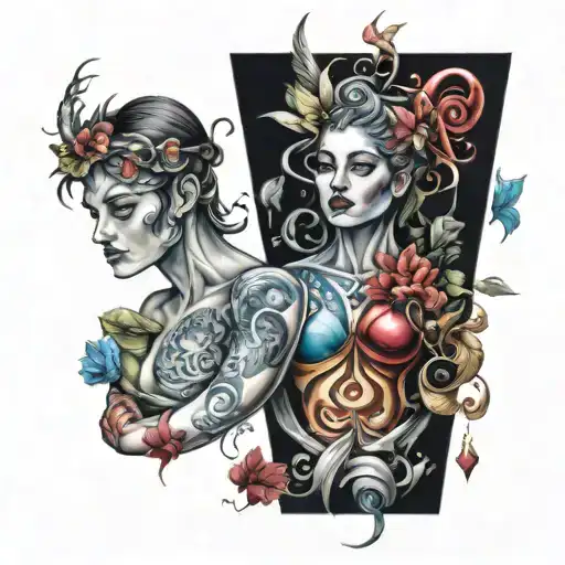 Fusion Lauburu Basque and Triskèle tattoo design idea