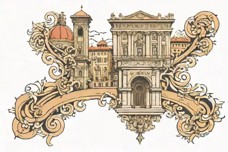 florence italy arm band architecture tattoo design idea