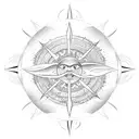 ocean wave constellation sun moon polynesian travel adventure compass wings mermaid lion dolphin turtle phoenix tattoo design idea