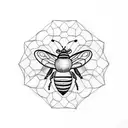 Honey Bee tattoo design idea