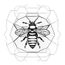 Honey Bee tattoo design idea