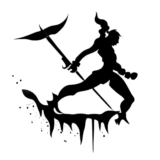 Warrior, 13, strong, fighter tattoo design idea