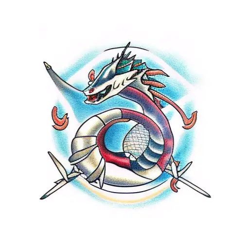 gyarados tattoo design idea