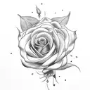 clock roses t j tattoo design idea