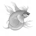 betta fish  tattoo design idea