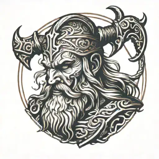 tyr Nordic God tattoo design idea