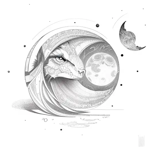 Sol y Luna tattoo design idea