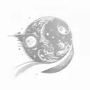 Sol y Luna tattoo design idea