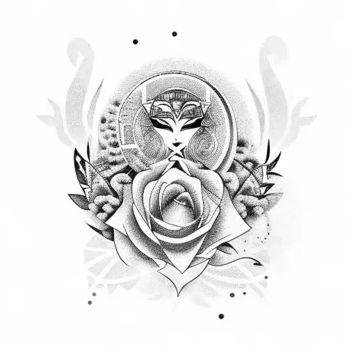 aria rose music tattoo design idea