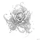 aria rose music tattoo design idea