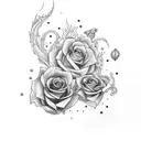 aria rose music tattoo design idea
