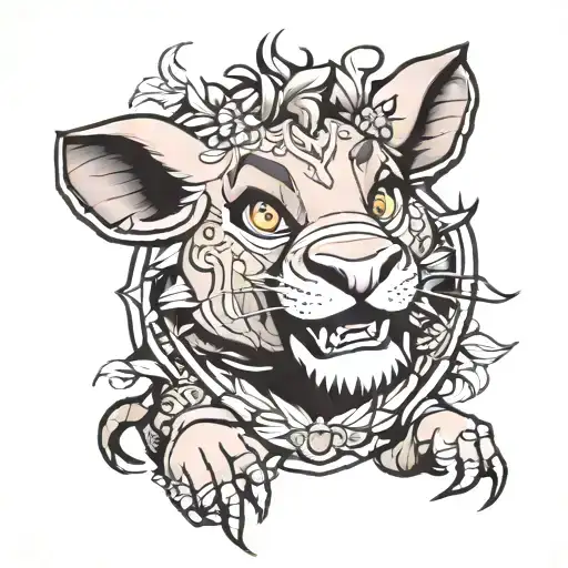 Simba Timon Pumbaa tattoo design idea