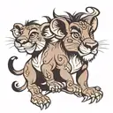 Simba Timon Pumbaa tattoo design idea