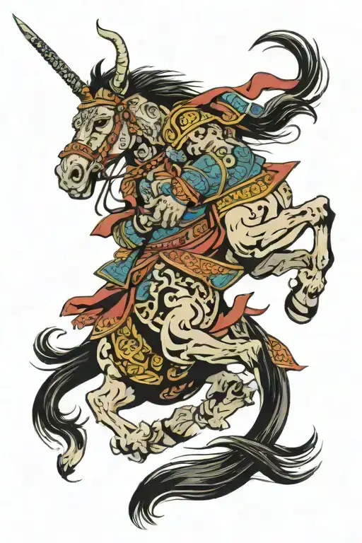 Mongolian warrior tattoo design idea
