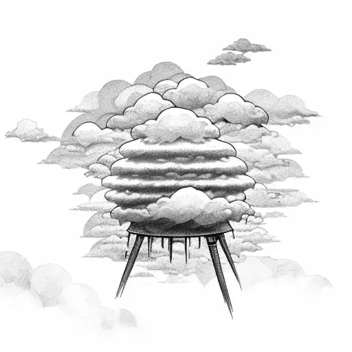 beehive with clouds behind it  tattoo design idea