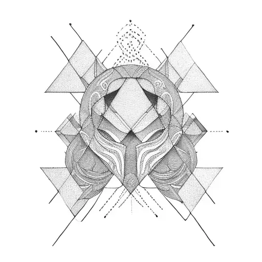 organic lines pattern tattoo design idea