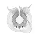 organic lines pattern tattoo design idea