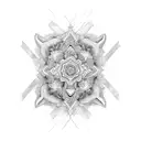 organic lines pattern tattoo design idea