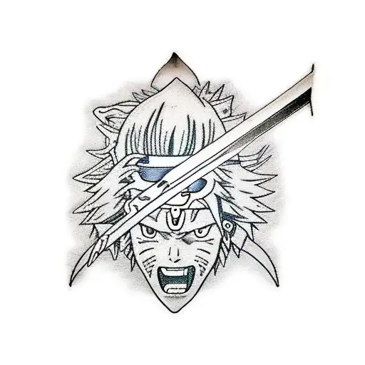Sasuke Uchiha's katana tattoo design idea