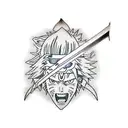 Sasuke Uchiha's katana tattoo design idea