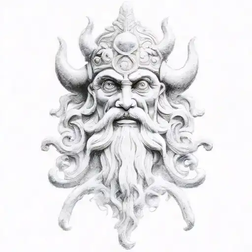 poseidon tattoo design idea