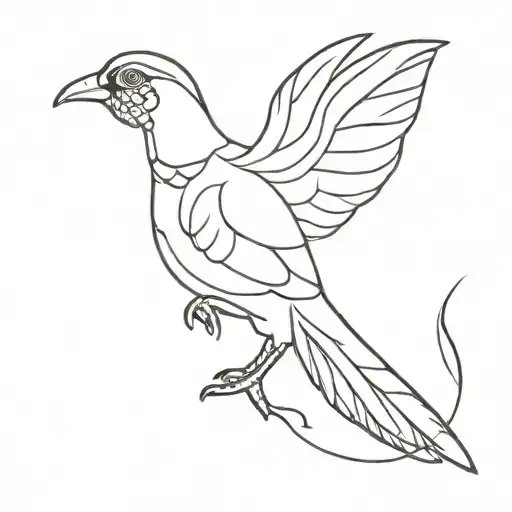 pheasant tattoo design idea