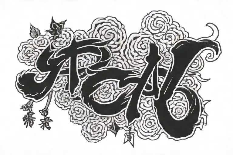 1993 written sign tattoo design idea