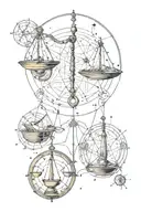 libra Gemini aquarius constellation tattoo design idea