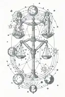 libra Gemini aquarius constellation tattoo design idea