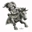 krishna tattoo design idea